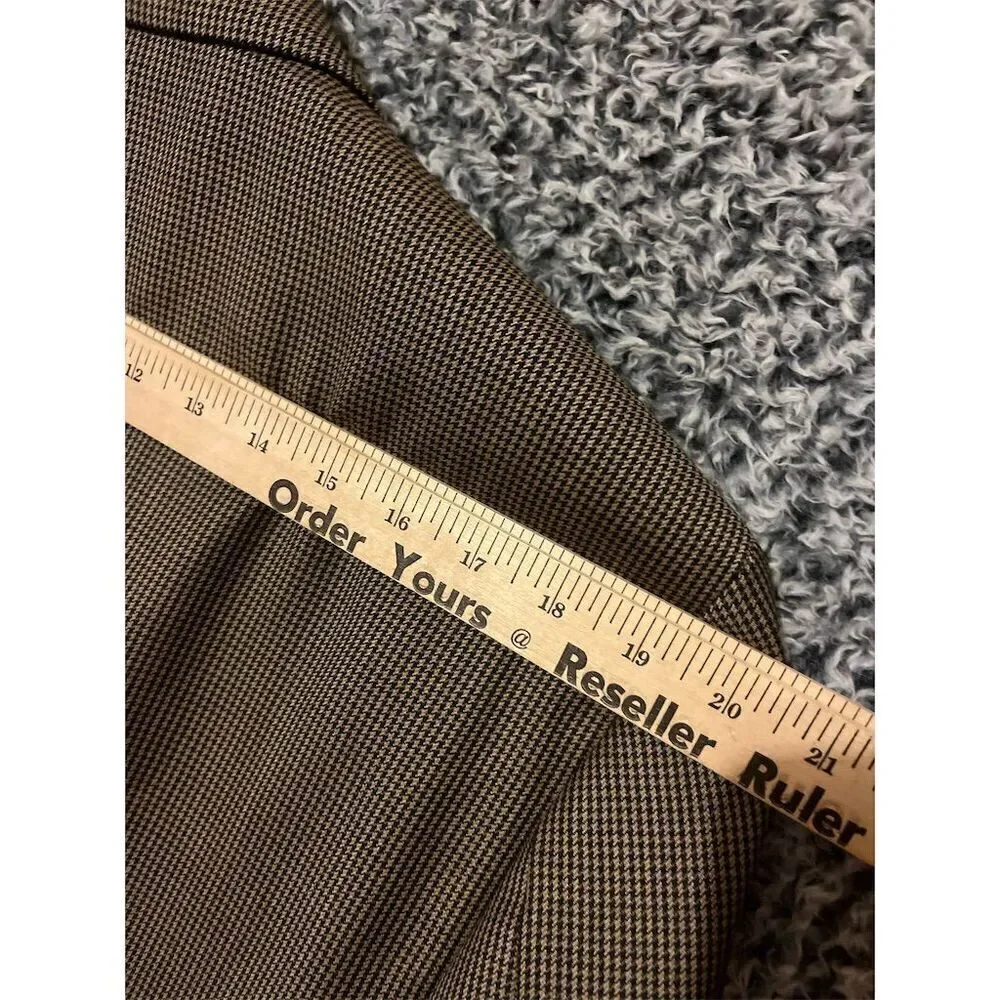 Vintage Stafford Men's Gray Wool Blazer 42L Herringbone Formal Jacket